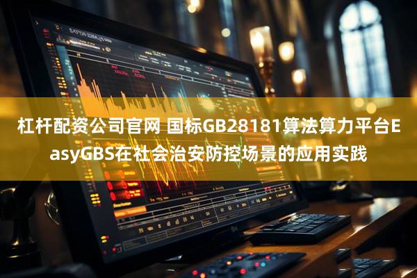 杠杆配资公司官网 国标GB28181算法算力平台EasyGBS在社会治安防控场景的应用实践