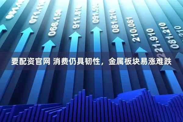 要配资官网 消费仍具韧性，金属板块易涨难跌
