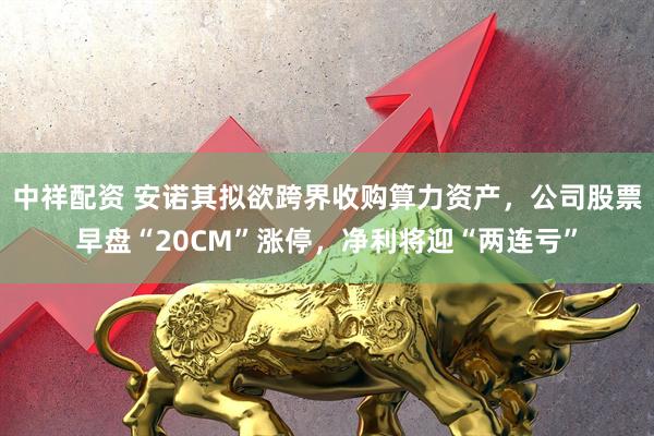 中祥配资 安诺其拟欲跨界收购算力资产，公司股票早盘“20CM”涨停，净利将迎“两连亏”